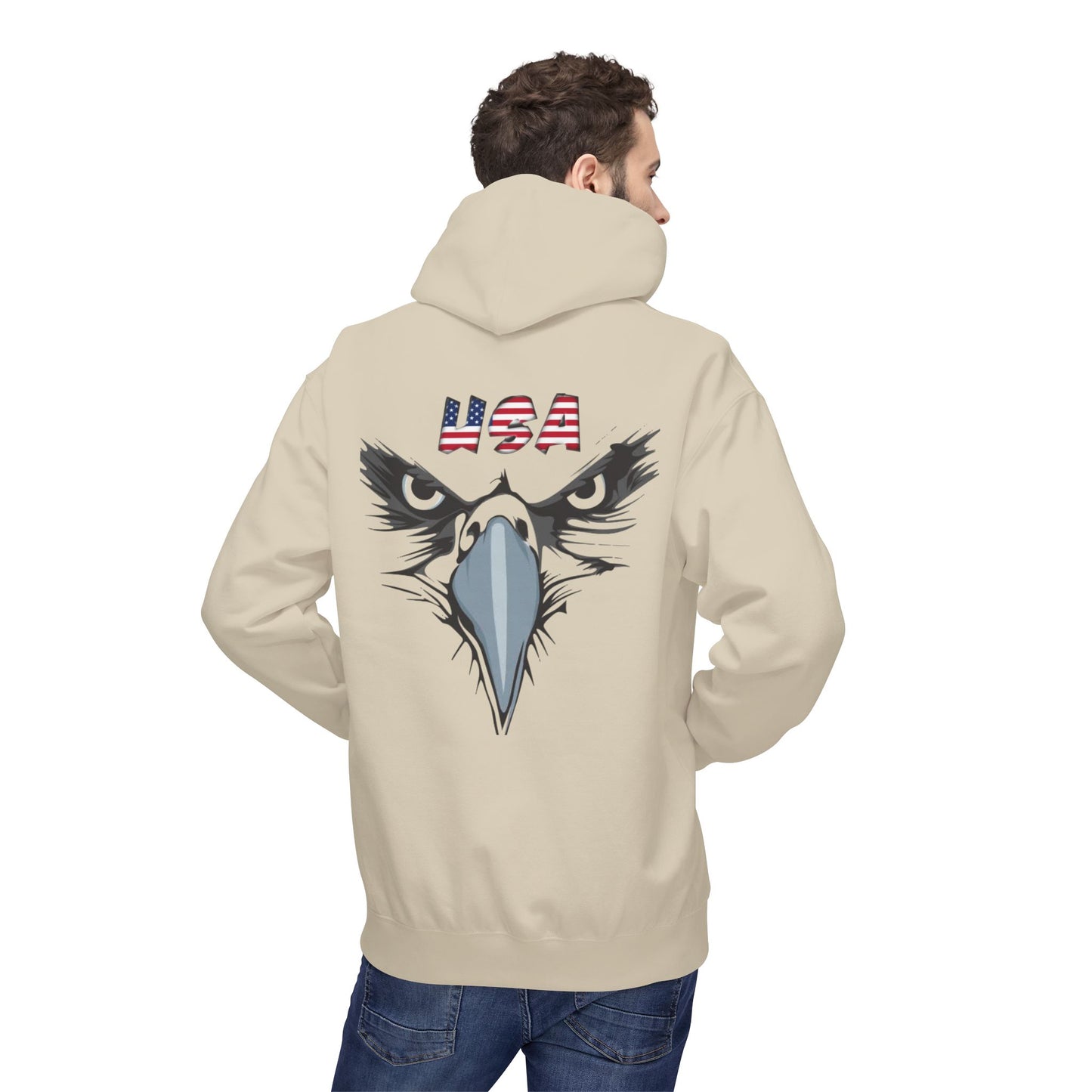 Inspirational Eagle Fleece Hoodie - 'With God All Things Are Possible'