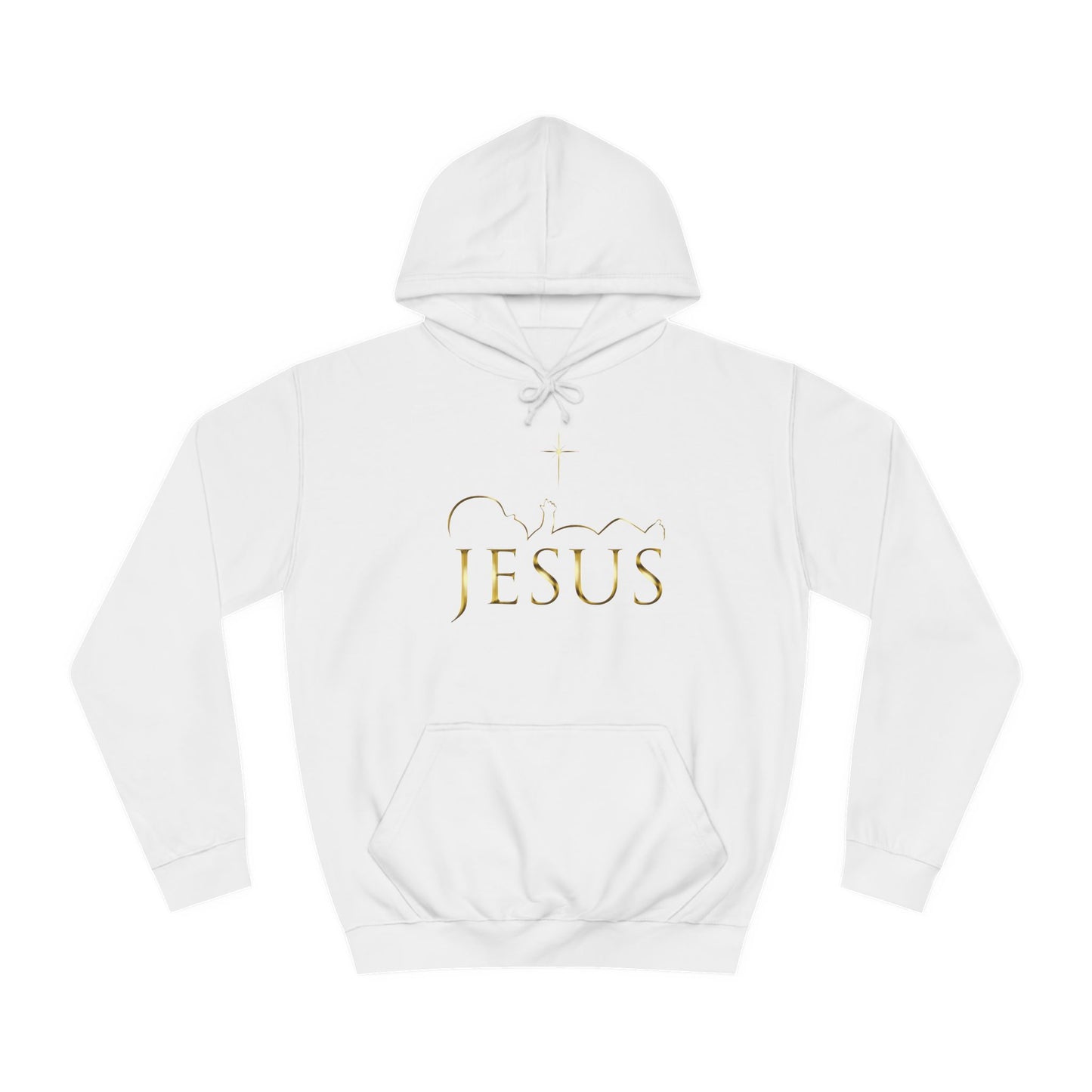 Inspirational Unisex College Hoodie - 'JESUS MY LORD'