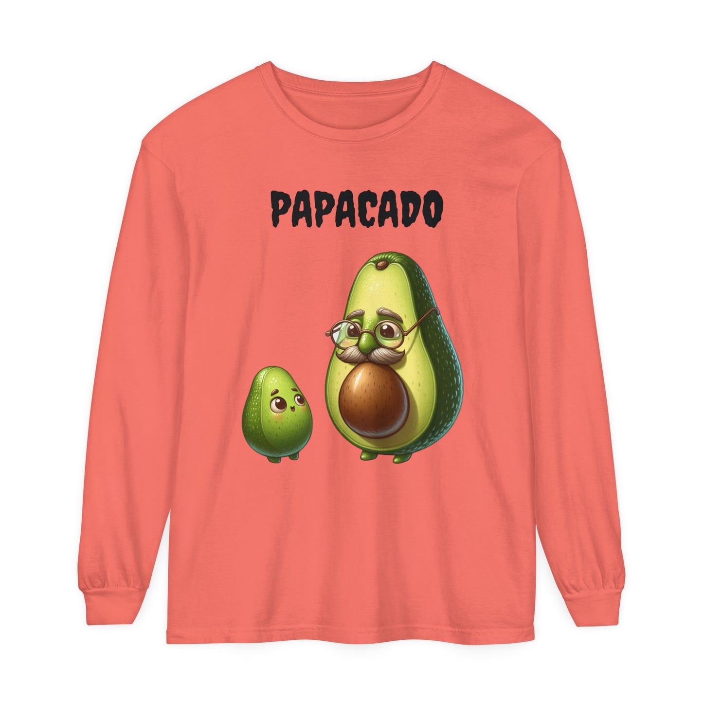 Unisex Garment-dyed Long Sleeve  PAPACADO T-Shirt