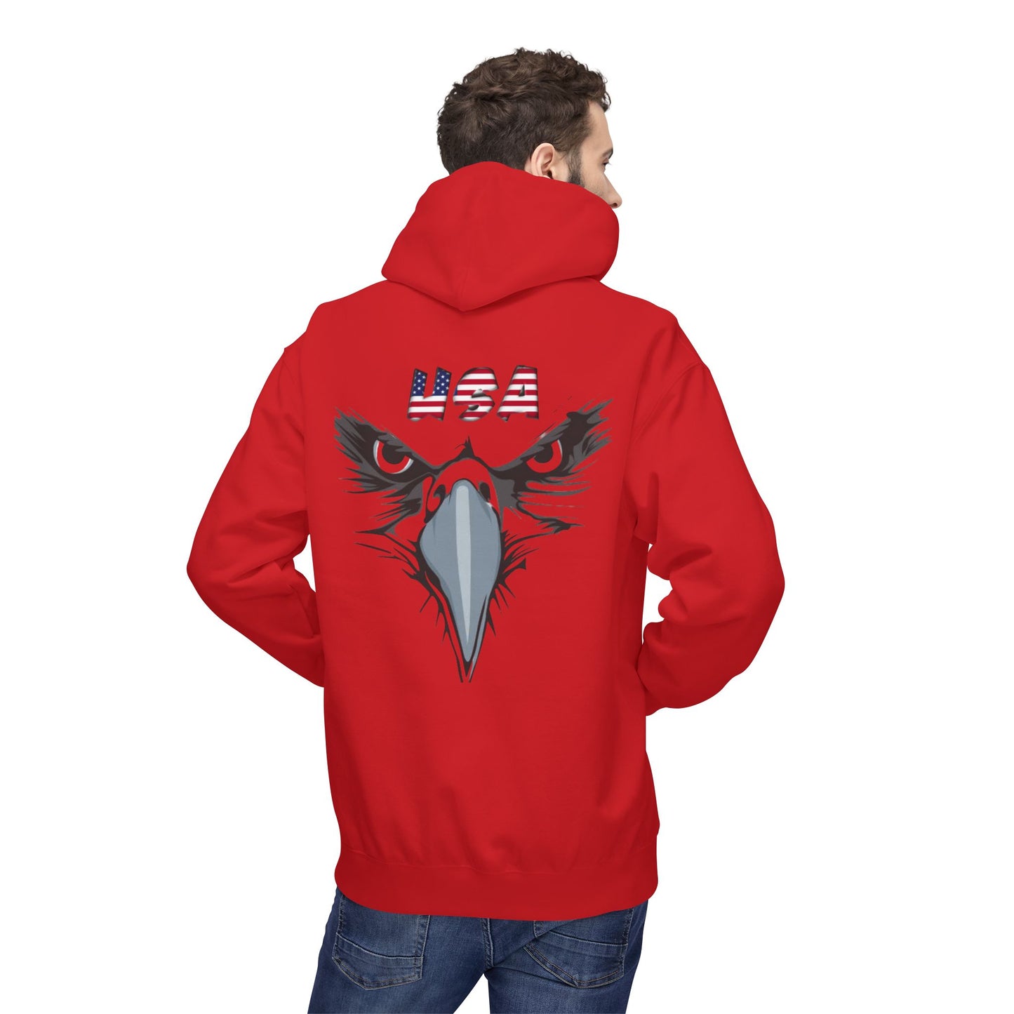 Inspirational Eagle Fleece Hoodie - 'With God All Things Are Possible'