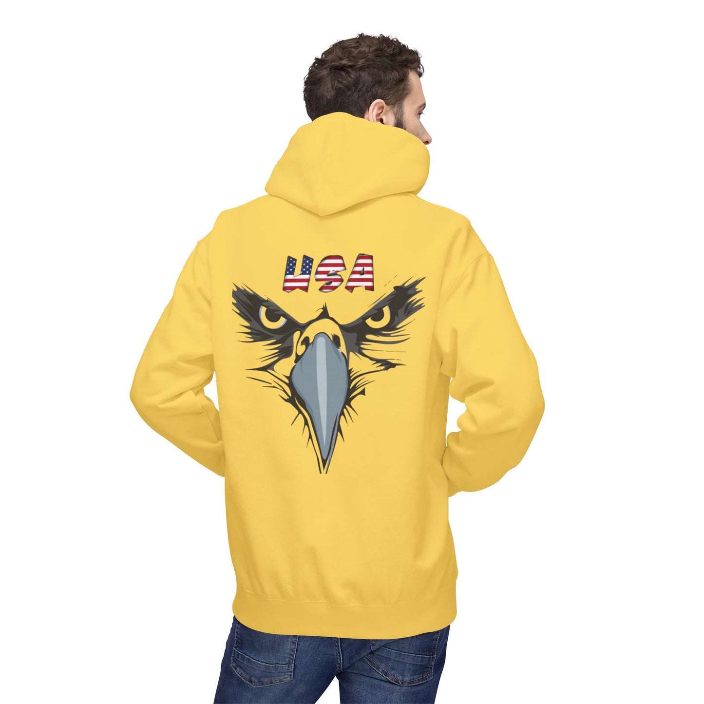 Inspirational Eagle Fleece Hoodie - 'With God All Things Are Possible'