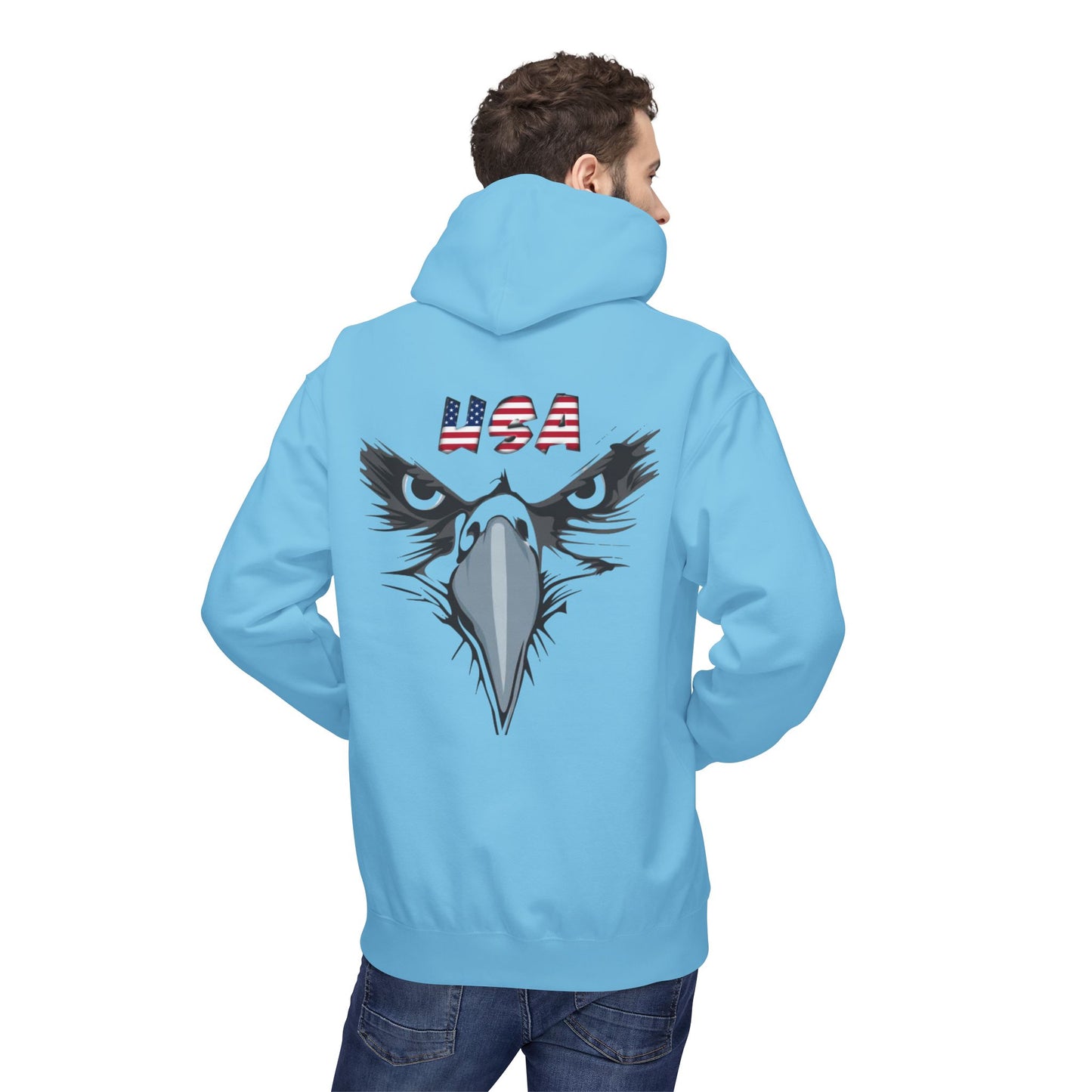 Inspirational Eagle Fleece Hoodie - 'With God All Things Are Possible'