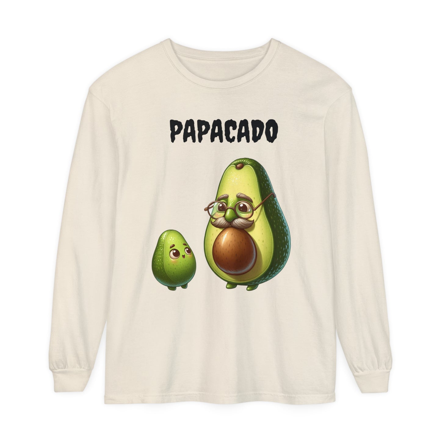 Unisex Garment-dyed Long Sleeve  PAPACADO T-Shirt