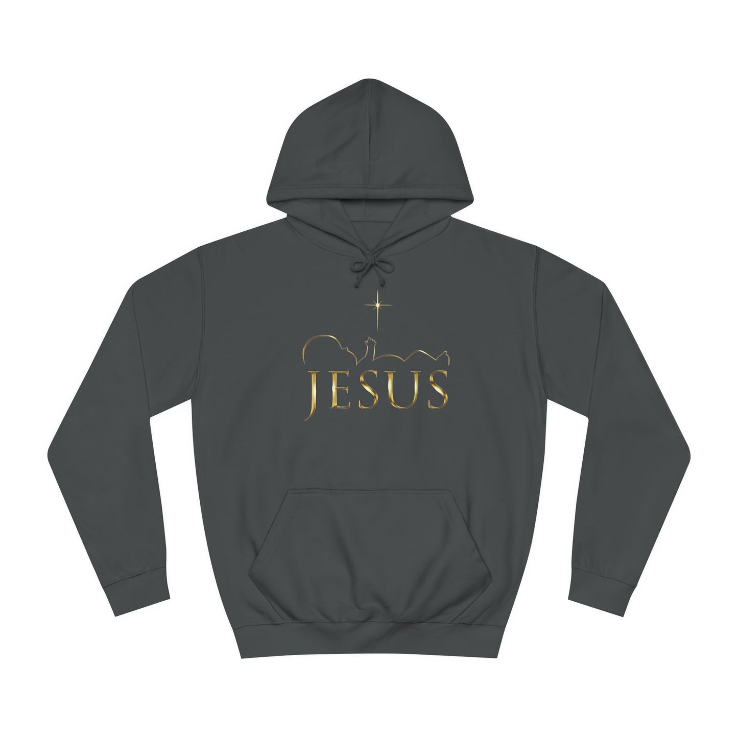 Inspirational Unisex College Hoodie - 'JESUS MY LORD'