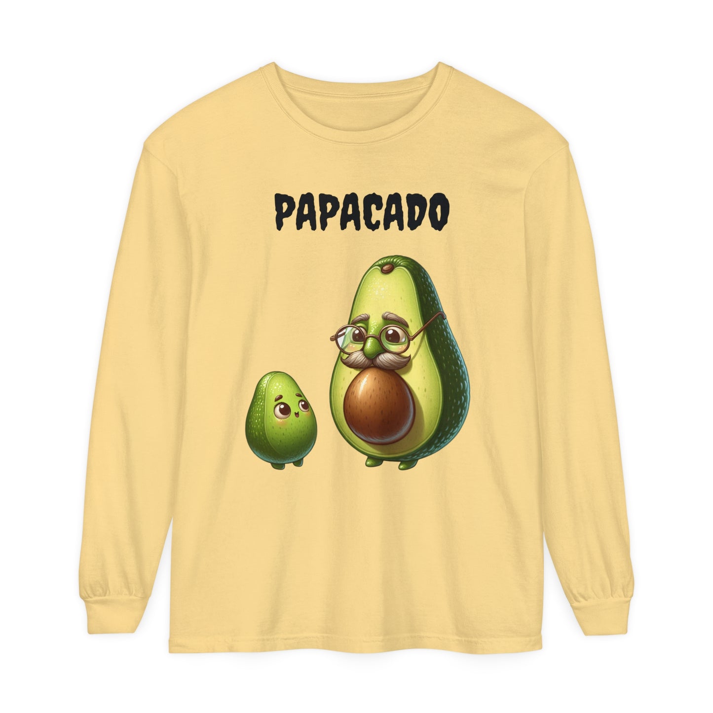 Unisex Garment-dyed Long Sleeve  PAPACADO T-Shirt