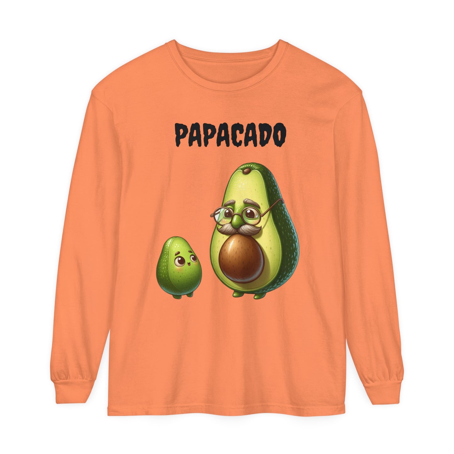 Unisex Garment-dyed Long Sleeve  PAPACADO T-Shirt