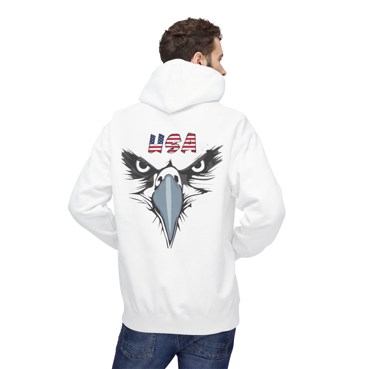 Inspirational Eagle Fleece Hoodie - 'With God All Things Are Possible'