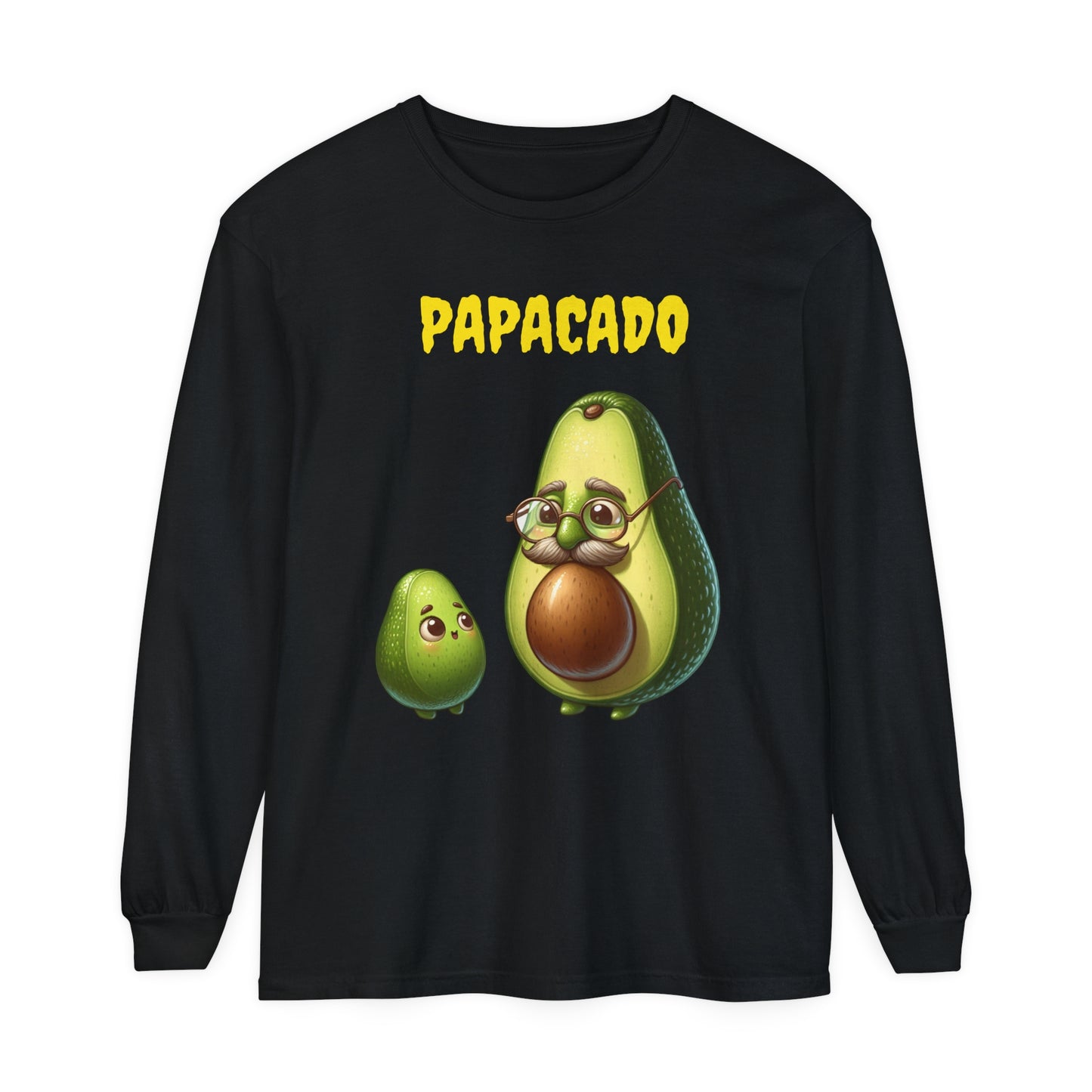 Unisex Garment-dyed Long Sleeve  PAPACADO T-Shirt