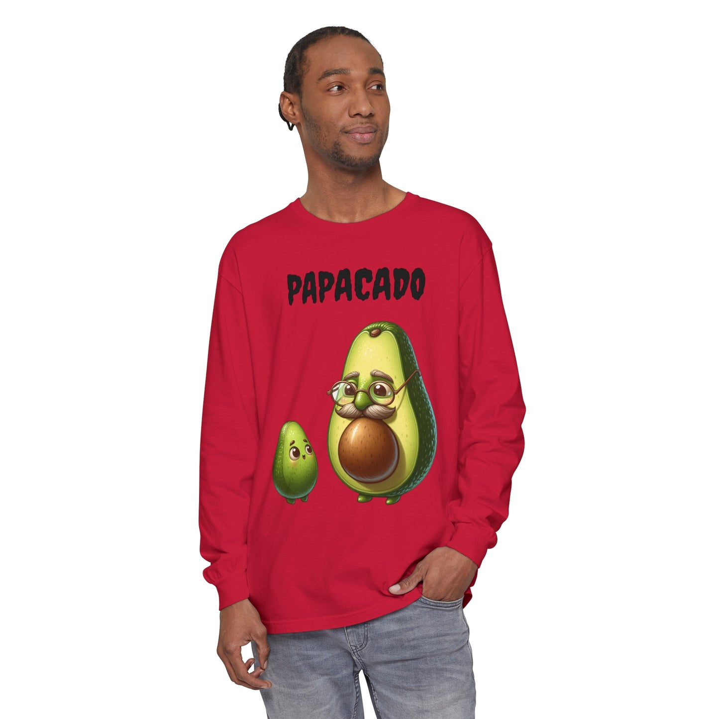 Unisex Garment-dyed Long Sleeve  PAPACADO T-Shirt