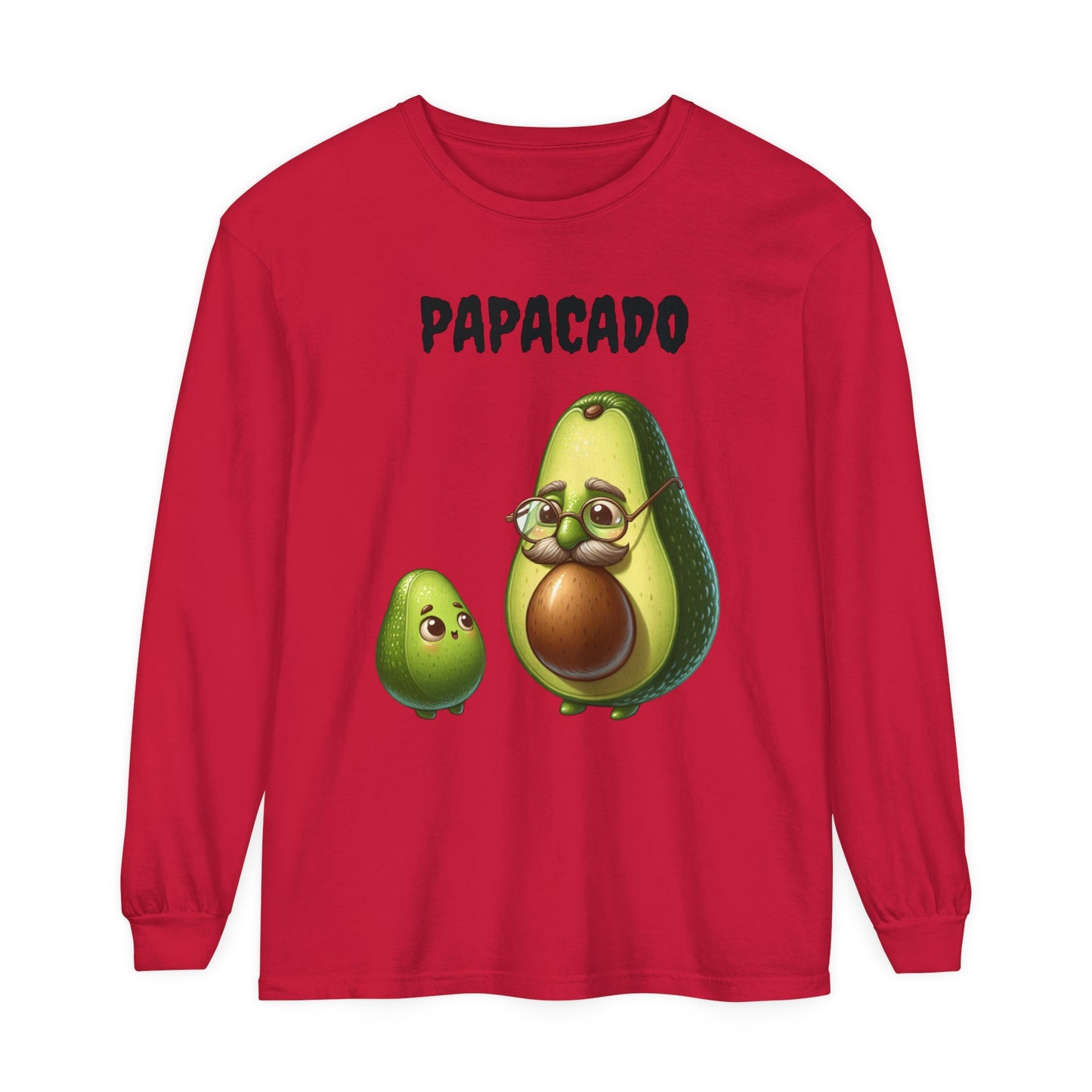 Unisex Garment-dyed Long Sleeve  PAPACADO T-Shirt