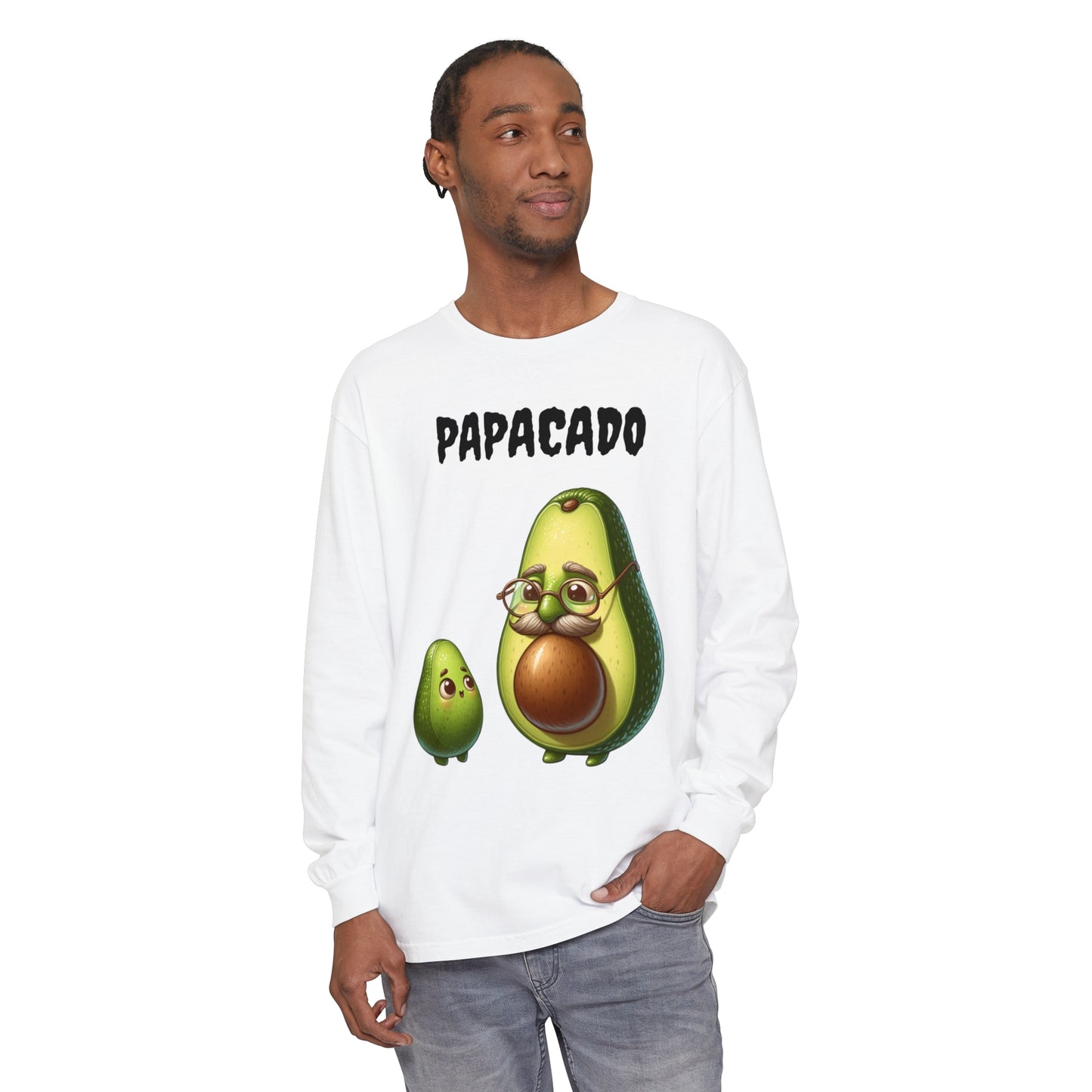 Unisex Garment-dyed Long Sleeve  PAPACADO T-Shirt